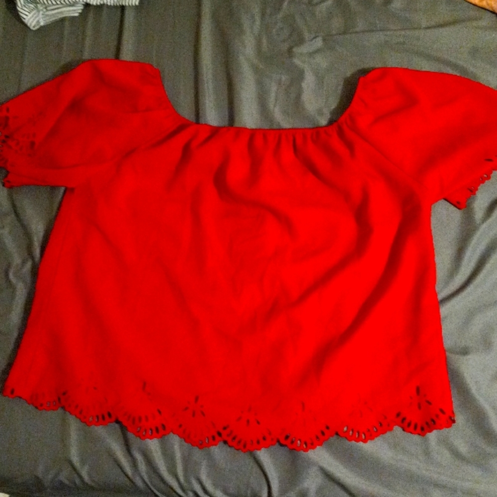 Red blouse
